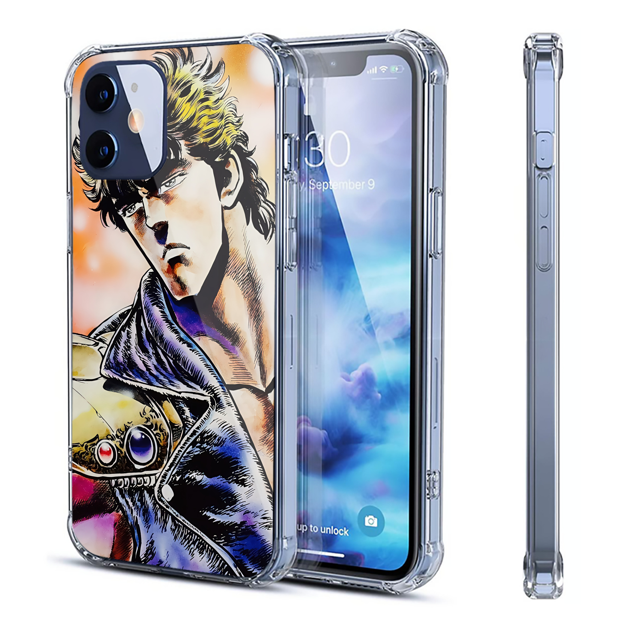 （画像用） 北斗の拳 Fist of the North Star 【iPhone 12シリーズ対応】透明スマホケース（クリアソフトケース）